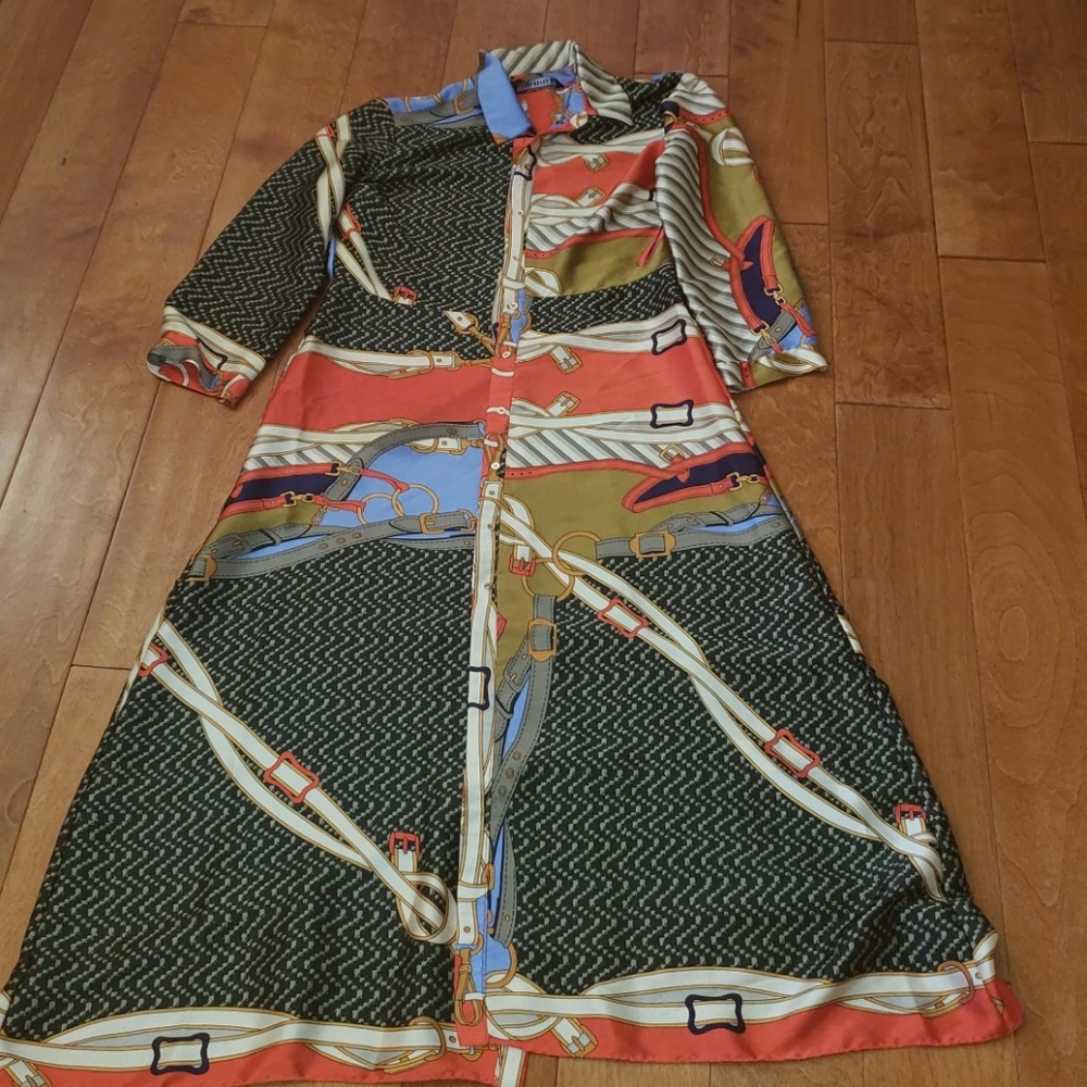 Zara scarf print dress